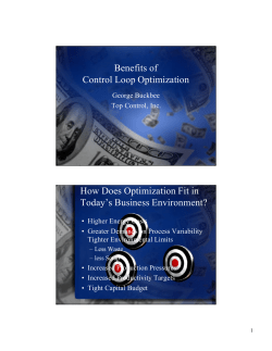 Benefits of Control Loop Optimization How Does