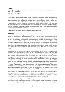 Theorizing underlying notions of