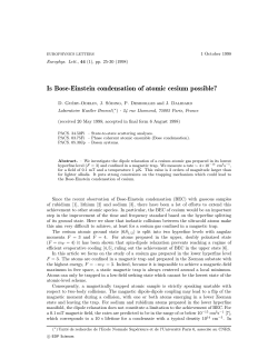 Is Bose-Einstein condensation of atomic cesium possible?