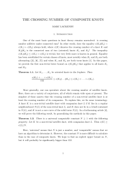the crossing number of composite knots