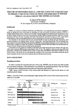 the use of meteorological and field specific parameters to