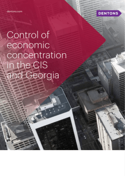 Control of economic concentration in the CIS and Georgia