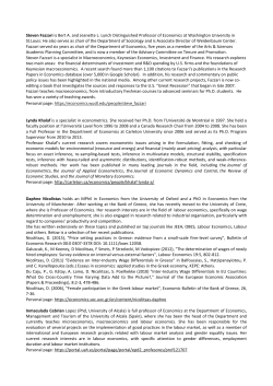 Steven Fazzari is Bert A. and Jeanette L. Lynch Distinguished