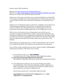 Amazon Cluster LDAP Installation Reference #1: http://www.zytrax