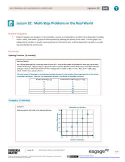 Grade 6 Mathematics Module 4, Topic H, Lesson 32