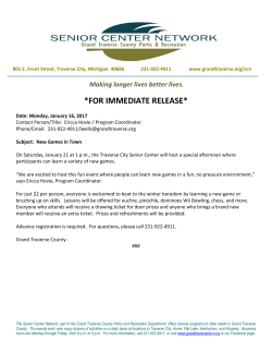 for immediate release - Grand Traverse County