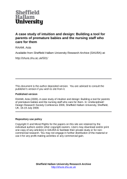 A case study of intuition and design - SHURA