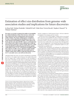 Estimation of effect size distribution from genomewide association