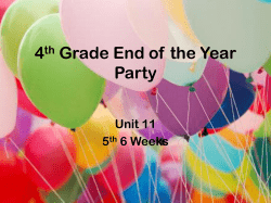 4th Grade End of the Year Party