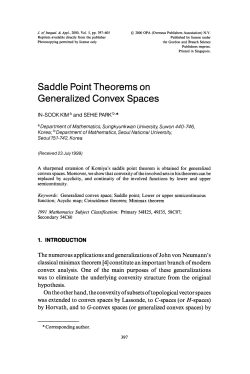 Saddle Point Theorems on