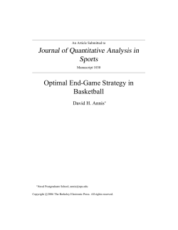 Optimal End-Game Strategy in Basketball