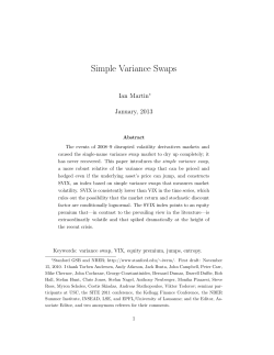 Simple Variance Swaps