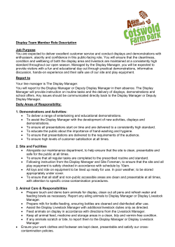 Display Team Member Role Description Job Purpose You are