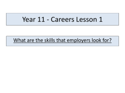 Year 11 - Careers Lesson 1