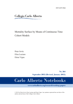 Mortality Surface by Means of Continuous Time Cohort Models