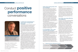 Conduct positive performance