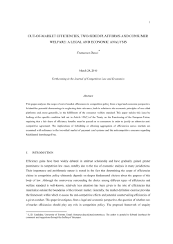 Out-of-Market Efficiencies, Two-sided Platforms and