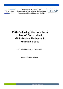 Path-Following Methods for a class of Constrained