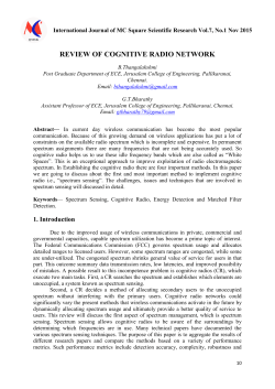 review of cognitive radio network