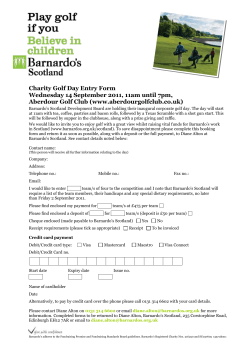 Play golf - Barnardo`s