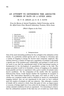An attempt to determine the absolute number of rats on a given area