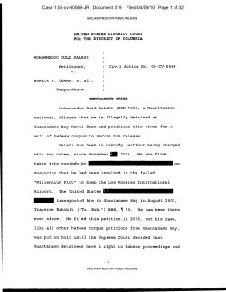 ordering him released - American Civil Liberties Union