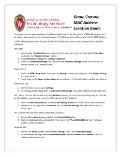 Game Console MAC Address Location Guide