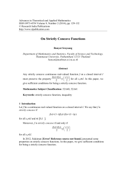 On Strictly Concave Functions