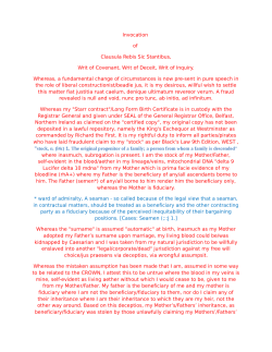 Invocation Of The CRSS