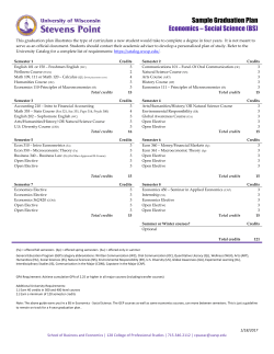 SBE-Economics - Social Sci Sample Grad Plan