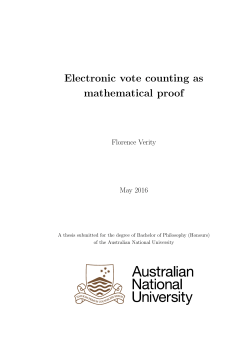 Electronic vote counting as mathematical proof