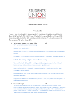 Minutes - Students` Union University of Greenwich