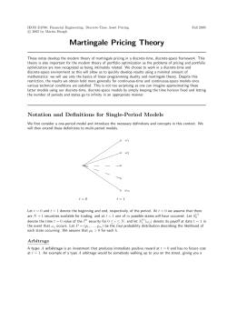 Martingale Pricing Theory