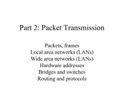 Part 2: Packet Transmission