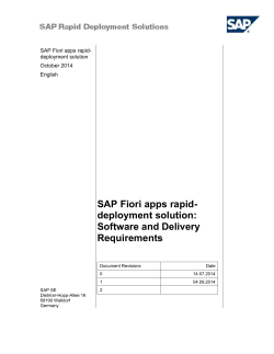 3 Technical Requirements - SAP Service Marketplace