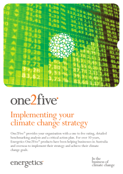 Implementing your climate change strategy