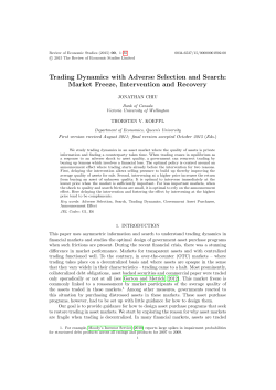 Trading Dynamics with Adverse Selection and Search: Market