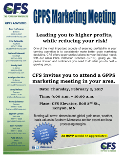 Leading you to higher profits, while reducing your risk! CFS invites