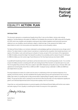 Equality Action Plan - National Portrait Gallery
