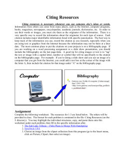 Citing Sources