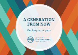 a generation from now - Ministry for the Environment