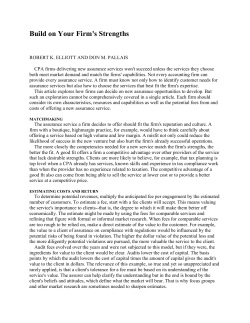 Build on Your Firm`s Strengths