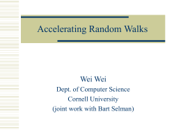 Accelerating Random Walks - Cornell Computer Science