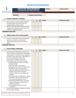 SCCOE Oversight Matrix - Santa Clara County Office of Education