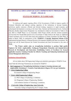 status of teqip phase-ii - Directorate Of Technical Education
