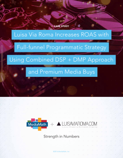 Luisa Via Roma Increases ROAS with Full-funnel