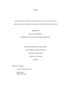 THESIS PREDICTIONS OF PRODUCED WATER QUALITY AND