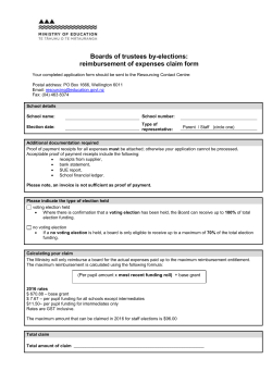 boards of trustees by-elections reimbursement of expenses claim form