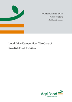 Local Price Competition: The Case of Swedish Food Retailers