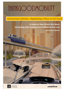 Autonomous Vehicles - Negotiating a Place on the Road
